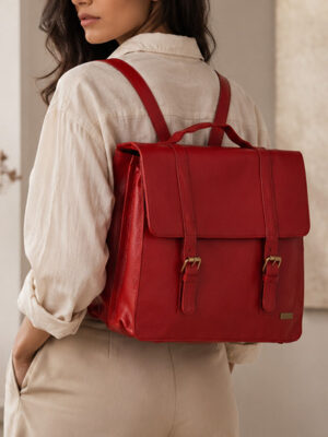 Women’s Genuine Leather Laptop Bag for 15.6-Inch Laptops