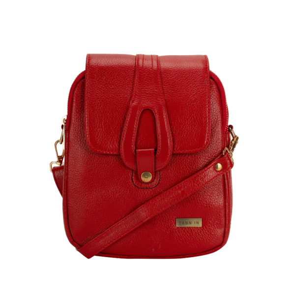 TANN IN Pure Leather Handcrafted Brown Messenger Sling Bag for Women