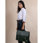 Women’s Genuine Leather Laptop Bag for 15.6-Inch Laptops