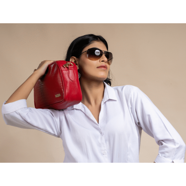 Women’s Brown Textured Leather Sling & Crossbody Bag