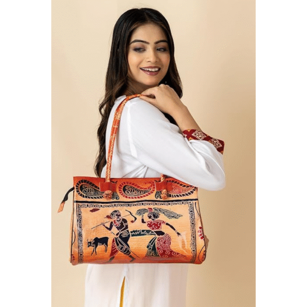 Shantiniketan Leather Shoulder Bag – Two Inner Compartments