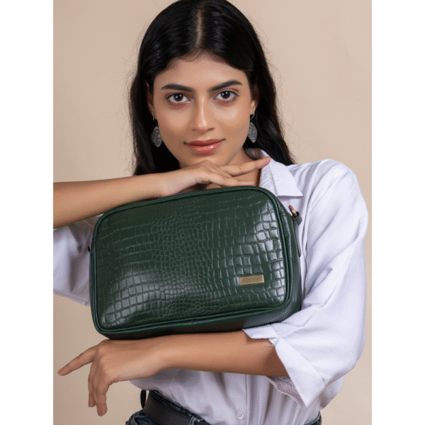 Women’s Brown Textured Leather Sling & Crossbody Bag