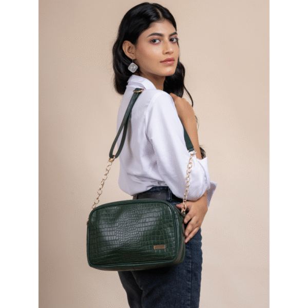Women’s Brown Textured Leather Sling & Crossbody Bag
