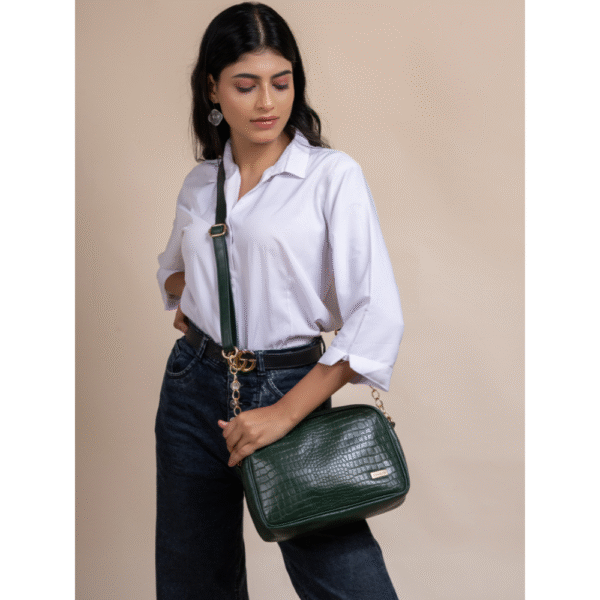 Women’s Brown Textured Leather Sling & Crossbody Bag