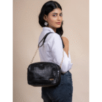 Women’s Brown Textured Leather Sling & Crossbody Bag
