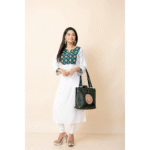 Shantiniketan Bag for Women – Genuine Leather Motif Handbag