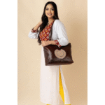 Shantiniketan Bag for Women – Genuine Leather Motif Handbag