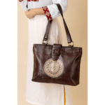 Shantiniketan Bag for Women – Genuine Leather Motif Handbag