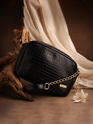 Women’s Brown Textured Leather Sling & Crossbody Bag