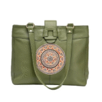 Shantiniketan Bag for Women – Genuine Leather Motif Handbag
