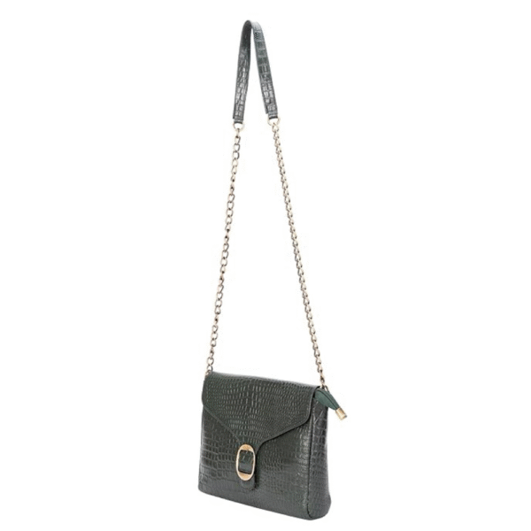 TANN IN Genuine Leather Sling Bag for Women with Metal Chain Strap