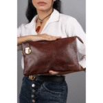 Women’s Burgundy Leather Crossbody Bag with Adjustable Strap
