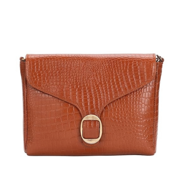 TANN IN Genuine Leather Sling Bag for Women with Metal Chain Strap