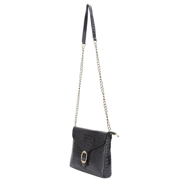 TANN IN Genuine Leather Sling Bag for Women with Metal Chain Strap