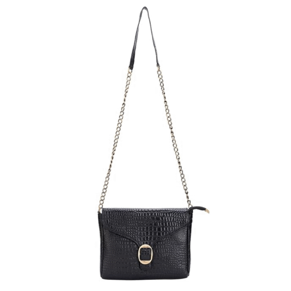 TANN IN Genuine Leather Sling Bag for Women with Metal Chain Strap