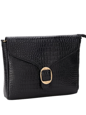 Genuine leather sling bag with metal chain strap for women by TANN IN