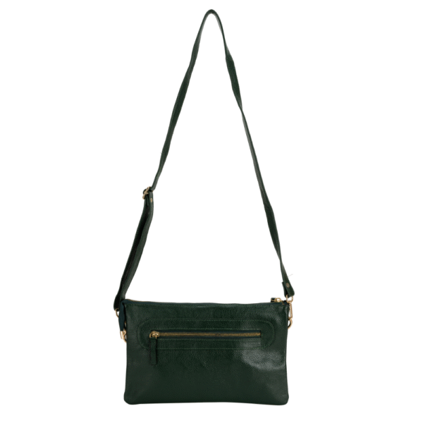 Women’s Burgundy Leather Crossbody Bag with Adjustable Strap