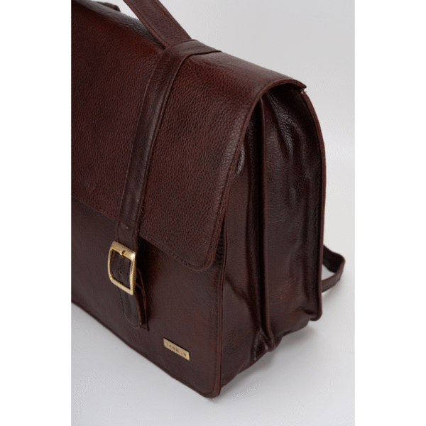 Women’s Genuine Leather Laptop Bag for 15.6-Inch Laptops