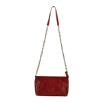 Women’s Genuine Leather Sling Bag with Metal Chain Strap