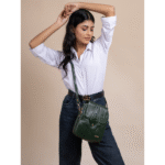 TANN IN Pure Leather Handcrafted Brown Messenger Sling Bag for Women