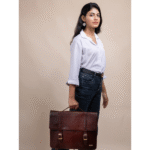 Women’s Genuine Leather Laptop Bag for 15.6-Inch Laptops