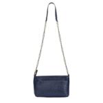 Women’s Genuine Leather Sling Bag with Metal Chain Strap