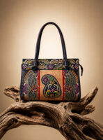 Women’s Shantiniketan Batik Leather Shoulder Bag