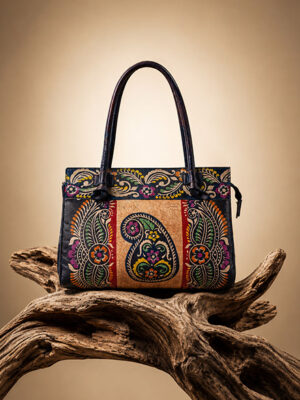 Women’s Shantiniketan Batik Leather Shoulder Bag