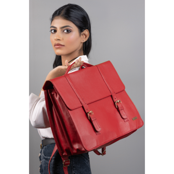 Women’s Genuine Leather Laptop Bag for 15.6-Inch Laptops