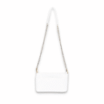 Women’s Genuine Leather Shoulder Bag with Metal Chain