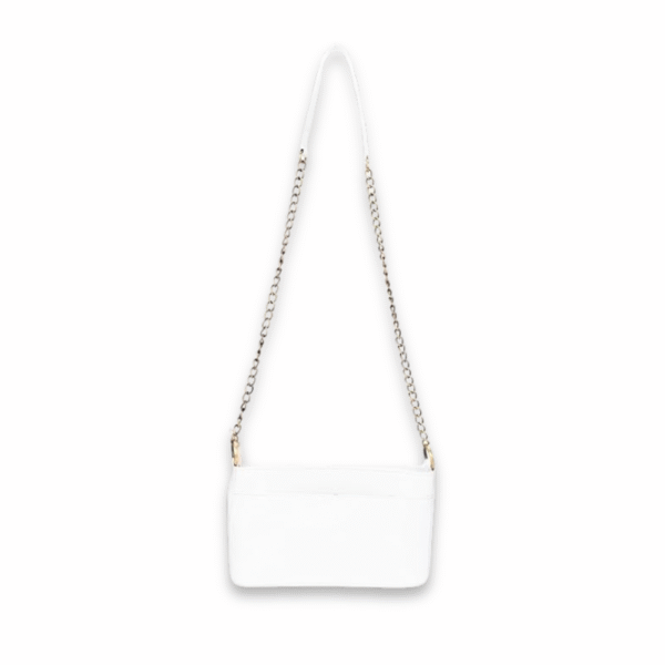 Women’s Genuine Leather Shoulder Bag with Metal Chain