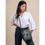 TANN IN Pure Leather Handcrafted Brown Messenger Sling Bag for Women