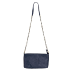 Women’s Genuine Leather Sling Bag with Metal Chain Strap