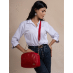 Women’s Brown Textured Leather Sling & Crossbody Bag