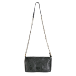 Women’s Genuine Leather Sling Bag with Metal Chain Strap