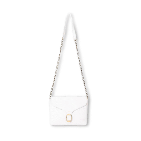 Women’s Genuine Leather Handbag & Sling Bag with Metal Chain