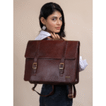 Women’s Genuine Leather Laptop Bag for 15.6-Inch Laptops