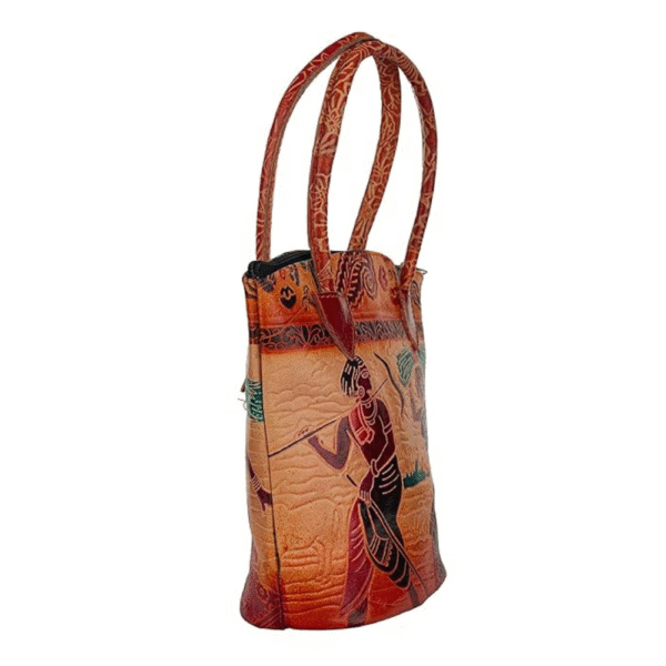 Small Shantiniketan Leather Shoulder Bag for Women – 8×8 Inch