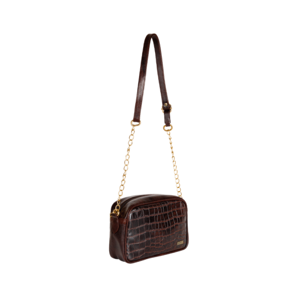 Women’s Brown Textured Leather Sling & Crossbody Bag