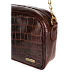 Women’s Brown Textured Leather Sling & Crossbody Bag