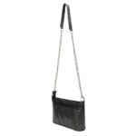 Women’s Genuine Leather Sling Bag with Metal Chain Strap