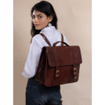 Women’s Genuine Leather Laptop Bag for 15.6-Inch Laptops