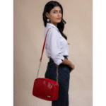 Women’s Brown Textured Leather Sling & Crossbody Bag