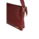 Women’s Burgundy Leather Crossbody Bag with Adjustable Strap