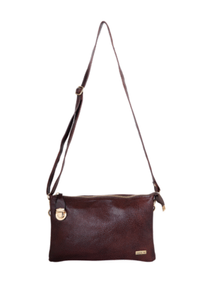 Burgundy leather crossbody purse for women by TANN IN