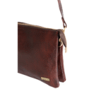Women’s Burgundy Leather Crossbody Bag with Adjustable Strap