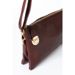 Women’s Burgundy Leather Crossbody Bag with Adjustable Strap