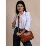 Women’s Brown Textured Leather Sling & Crossbody Bag