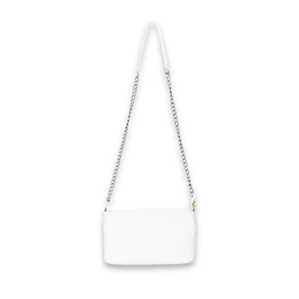 Women’s Genuine Leather Shoulder Bag with Metal Chain