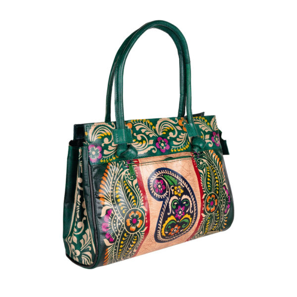 Women’s Shantiniketan Batik Leather Shoulder Bag